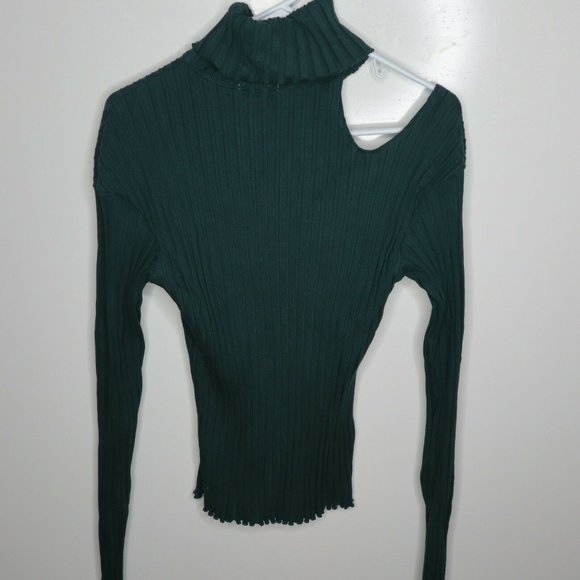 NWT Lovers + Friends Cut Out Turtleneck in Emerald Green SZ XL - Picture 7 of 10